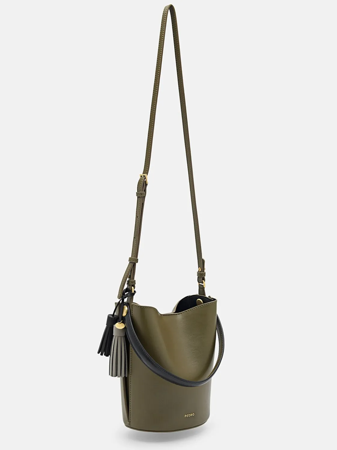 Mini Tassel Bucket Bag - Military Green