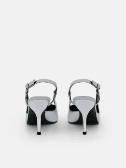 Morraine Slingback Pumps - Silver