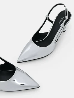 Morraine Slingback Pumps - Silver