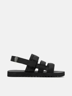 Nylon Backstrap Sandals - Black