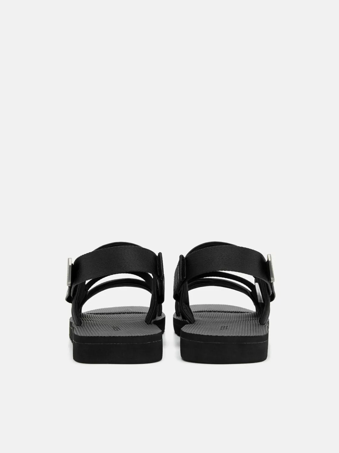 Nylon Backstrap Sandals - Black
