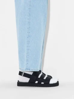 Nylon Backstrap Sandals - Black