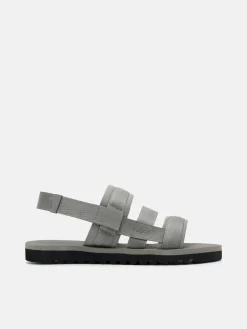 Nylon Backstrap Sandals - Grey