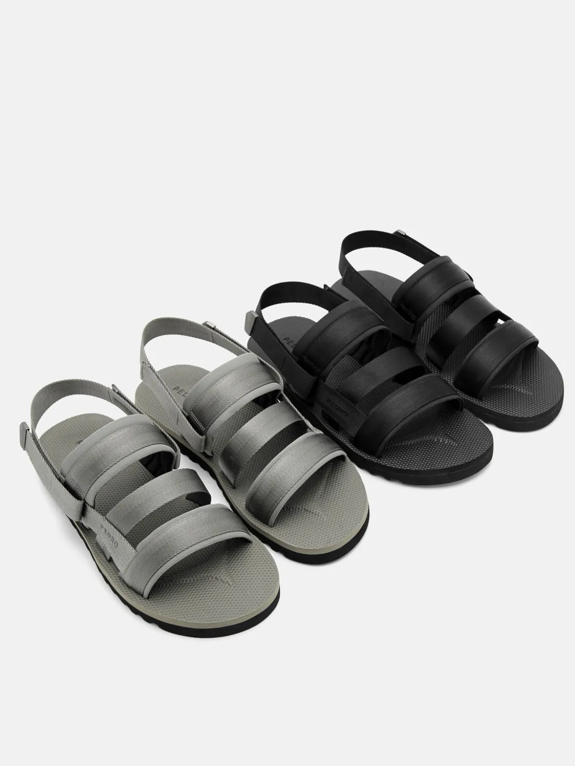 Nylon Backstrap Sandals - Grey