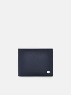 Oliver Leather Bi-Fold Wallet with Insert - Navy