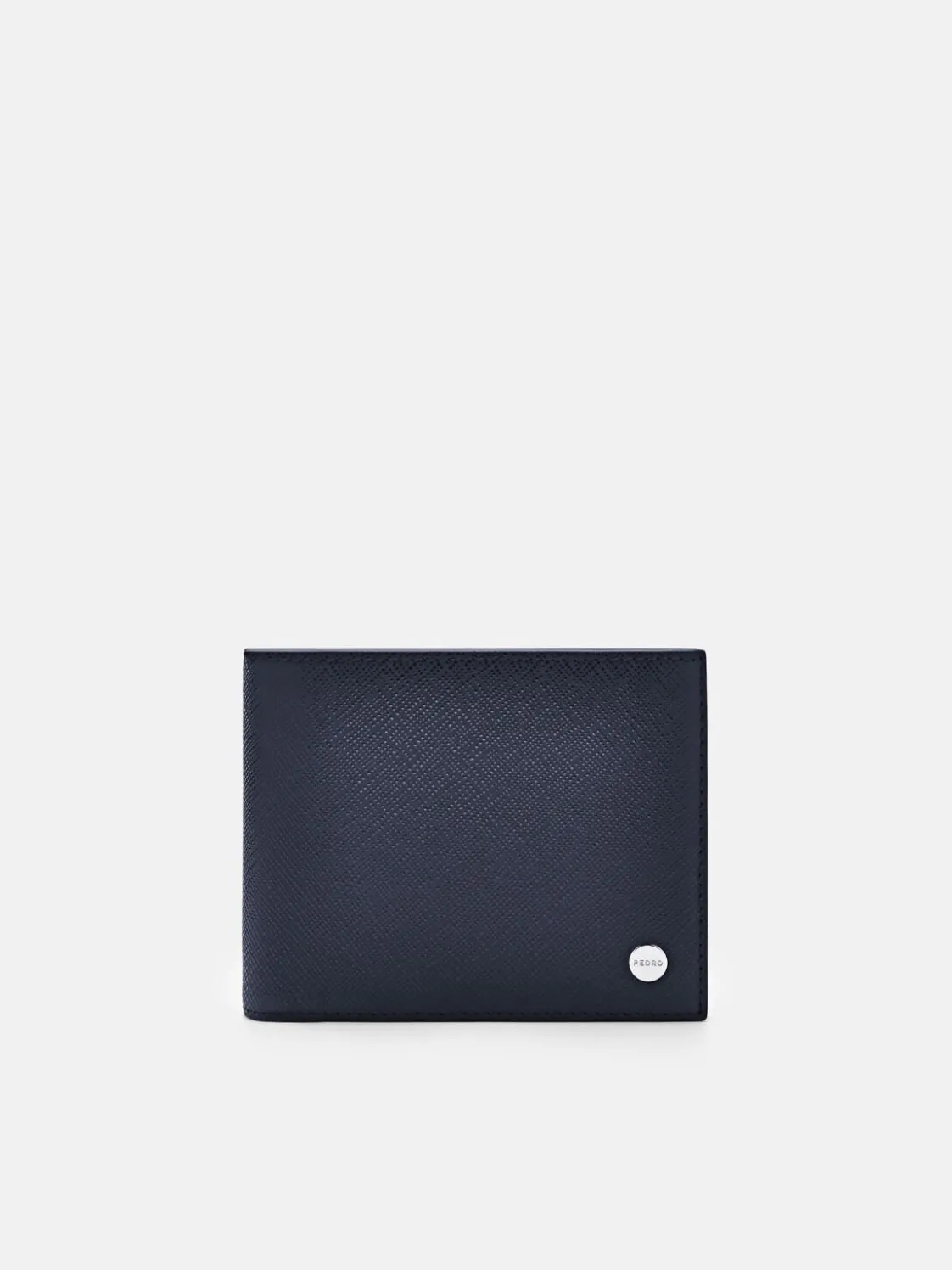 Oliver Leather Bi-Fold Wallet with Insert - Navy