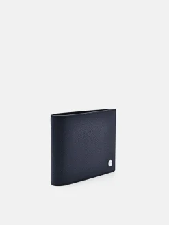 Oliver Leather Bi-Fold Wallet with Insert - Navy
