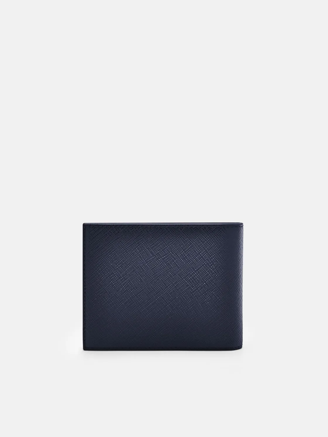 Oliver Leather Bi-Fold Wallet with Insert - Navy