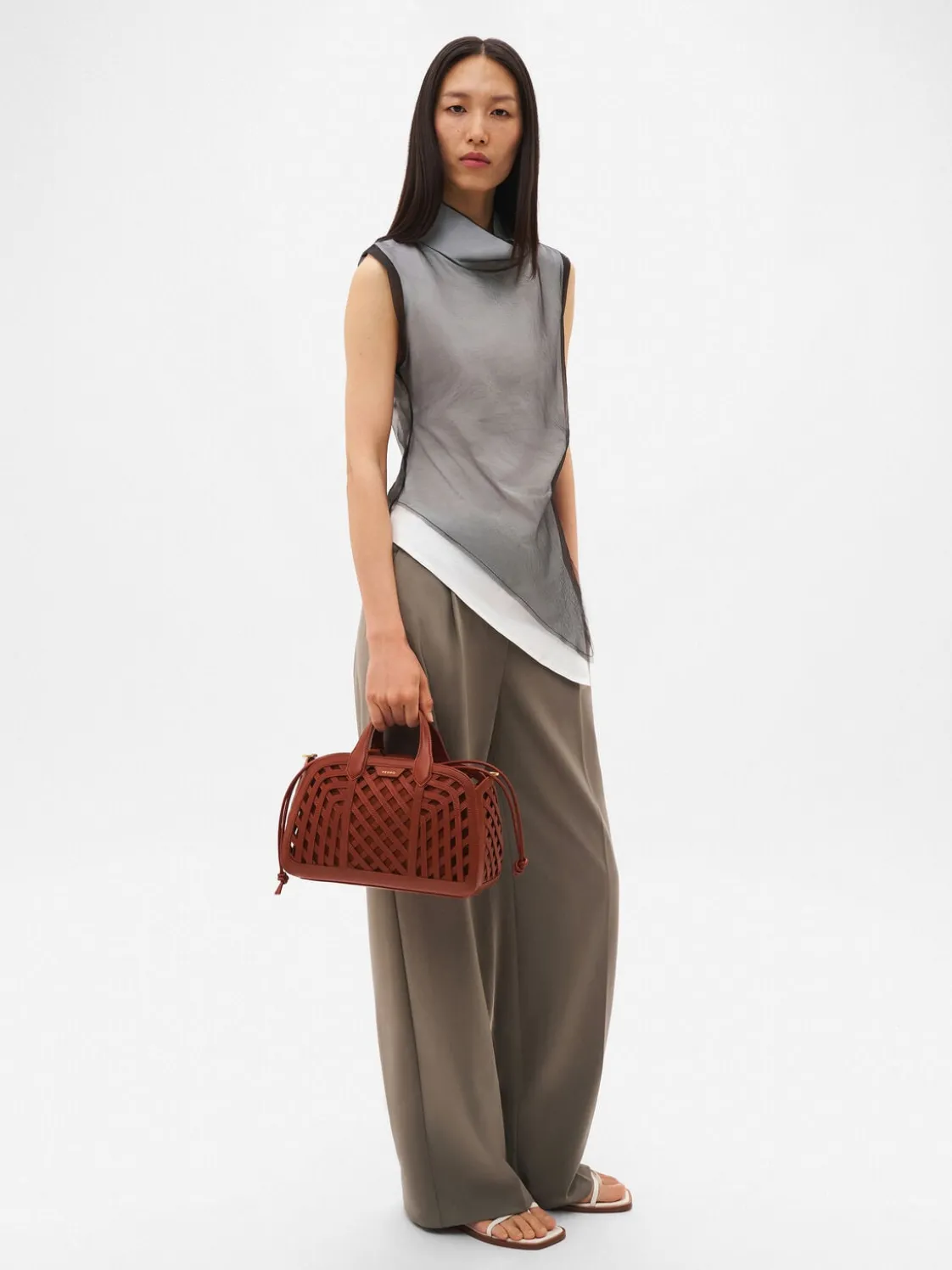 Orion Woven Tote Bag - Brick