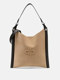 Oversized Suede Shoulder Bag - Multi