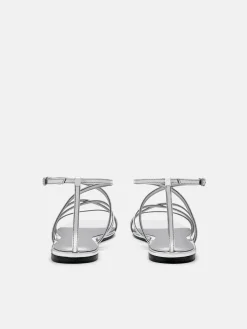 Pallas Ankle Strap Sandals - Silver