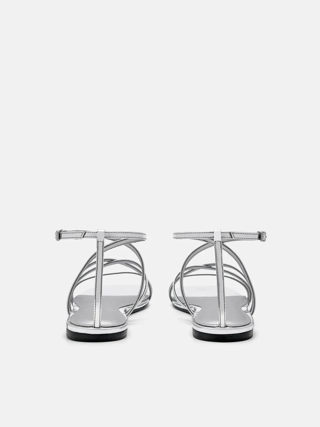 Pallas Ankle Strap Sandals - Silver