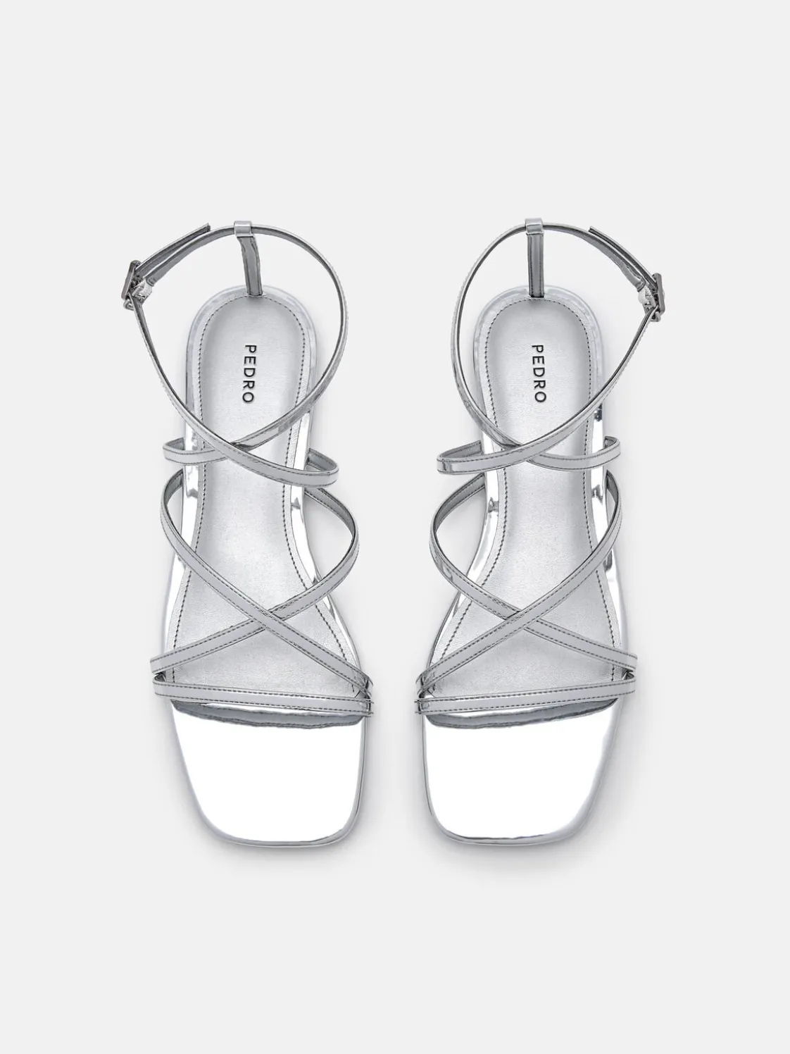 Pallas Ankle Strap Sandals - Silver