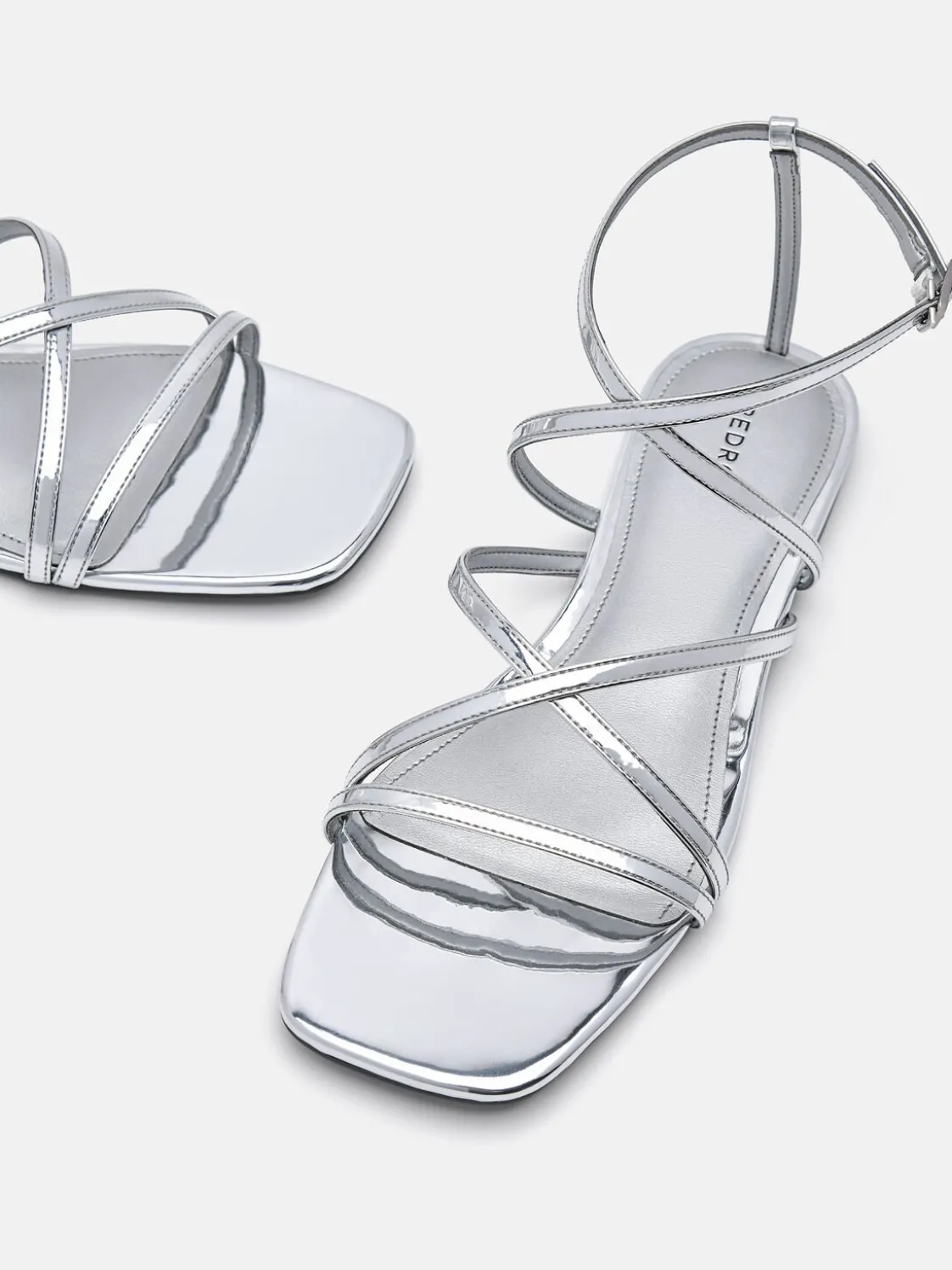 Pallas Ankle Strap Sandals - Silver