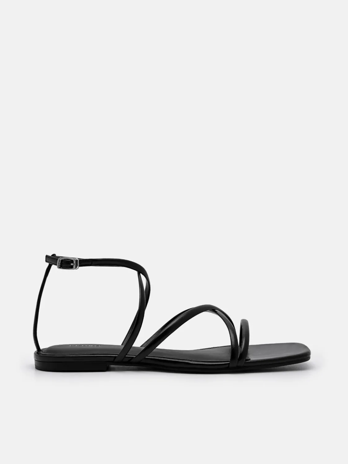 Pallas Ankle Strap Sandals - Black