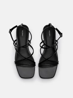 Pallas Ankle Strap Sandals - Black