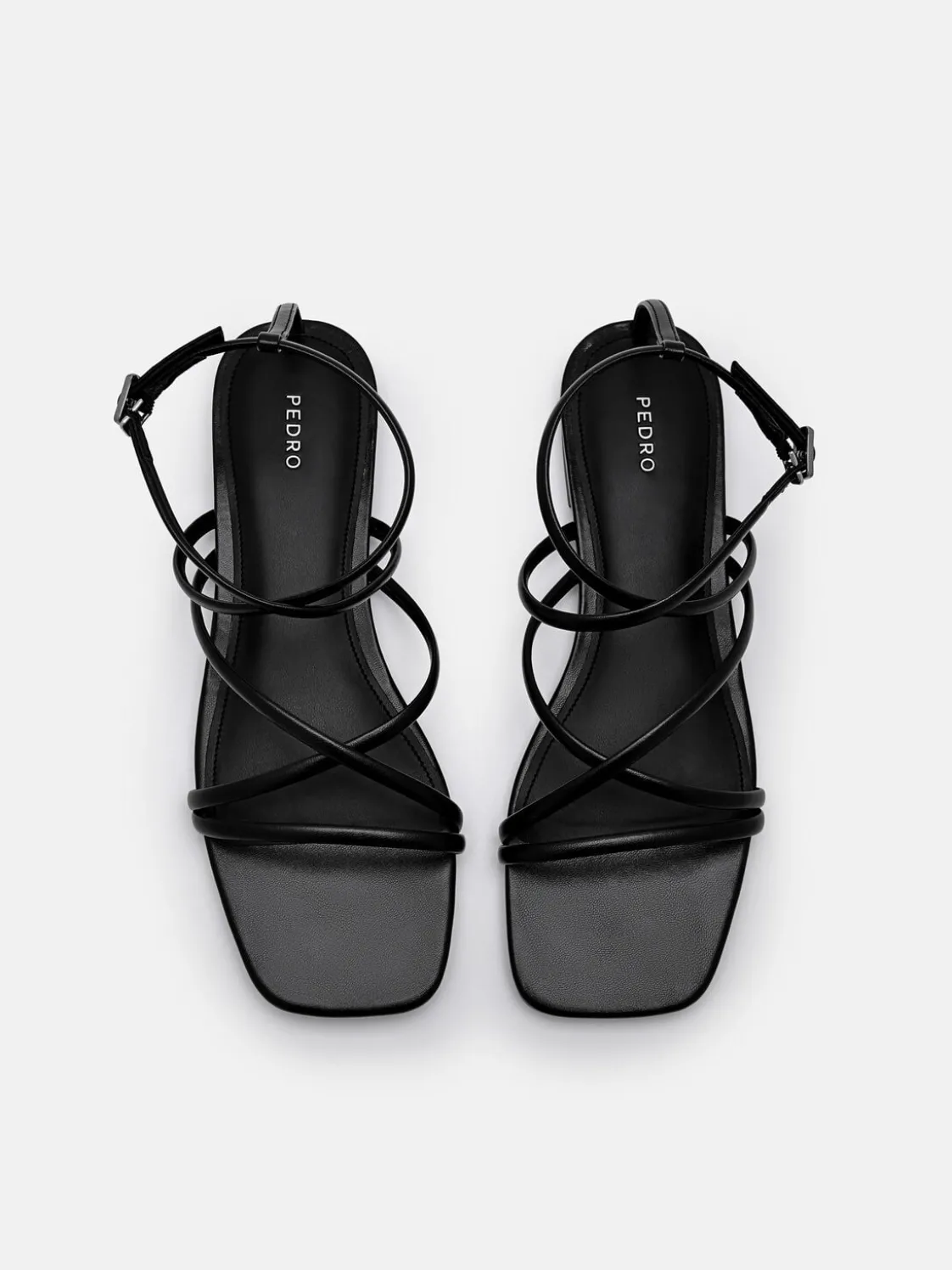 Pallas Ankle Strap Sandals - Black