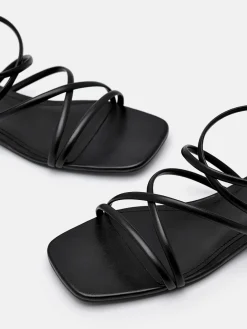 Pallas Ankle Strap Sandals - Black
