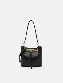 Panelled Bucket Bag - Black
