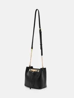 Panelled Bucket Bag - Black