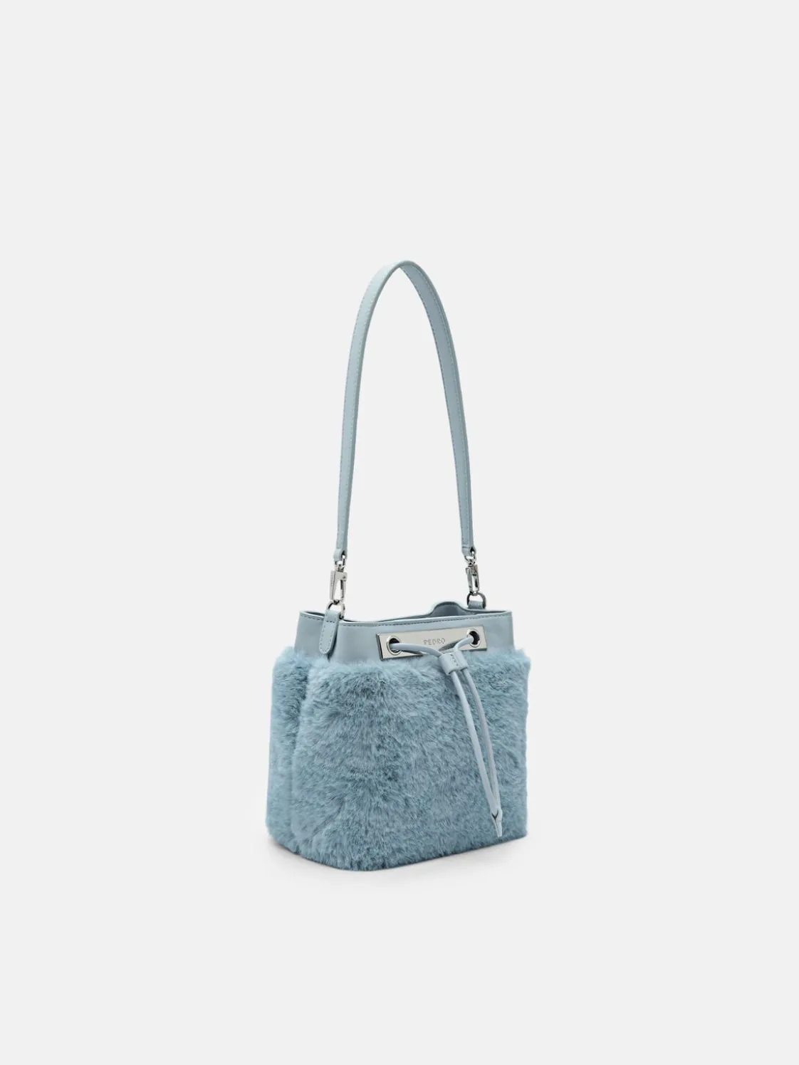 Panelled Bucket Bag - Light Blue
