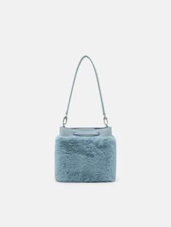 Panelled Bucket Bag - Light Blue