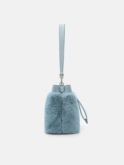 Panelled Bucket Bag - Light Blue