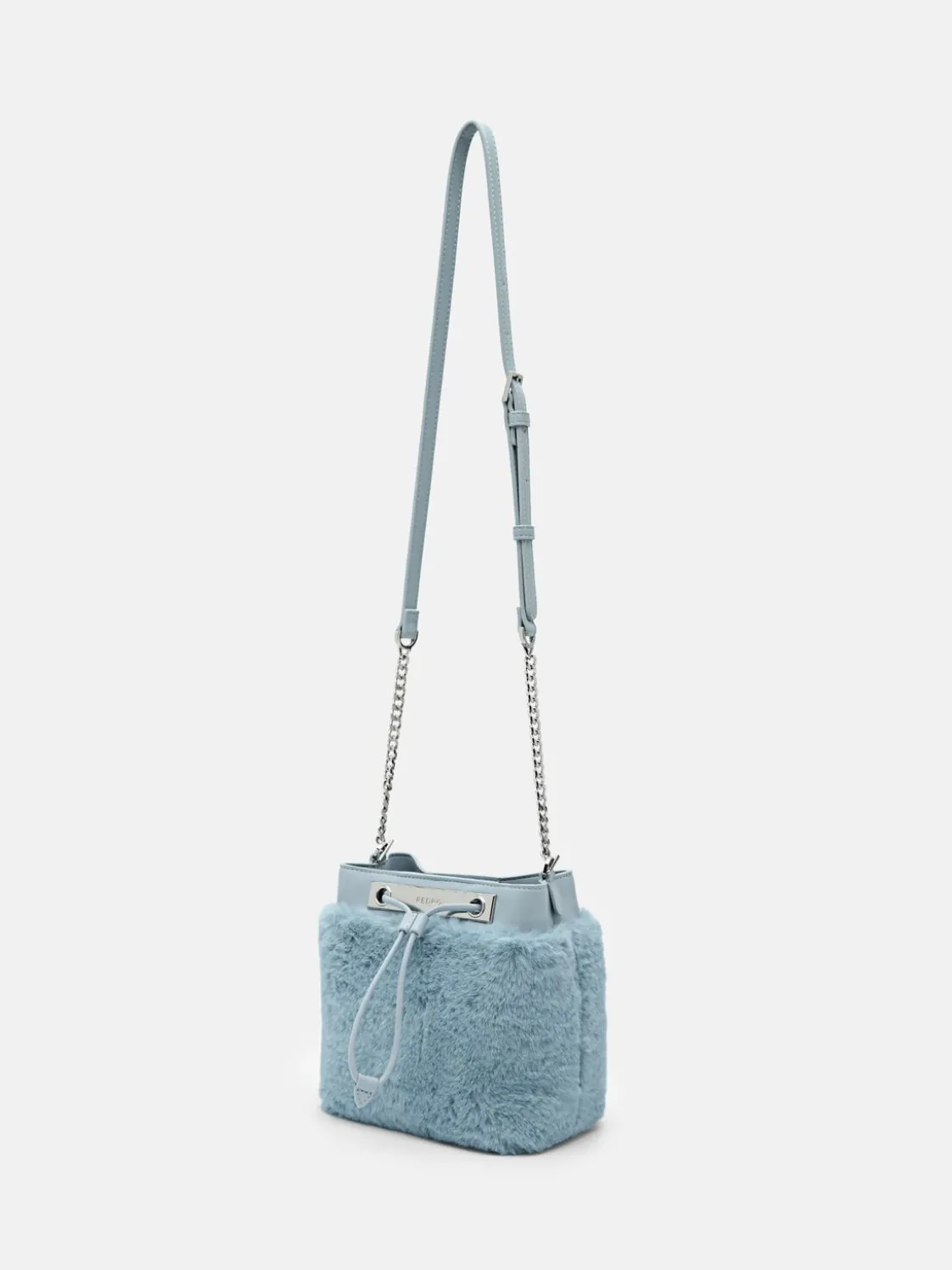 Panelled Bucket Bag - Light Blue