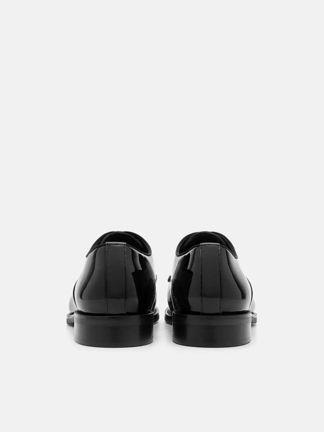 Patent Leather Derby Shoes - Black