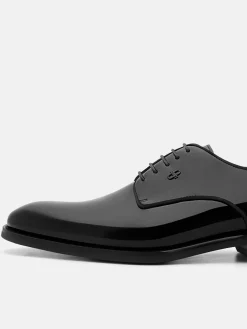 Patent Leather Derby Shoes - Black
