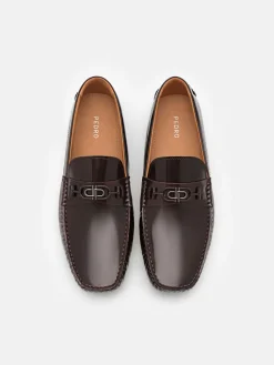 PEDRO Icon Leather Driving Shoes - Mahogany