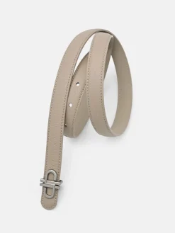 PEDRO Leather Tang Belt - Light Taupe Tumble