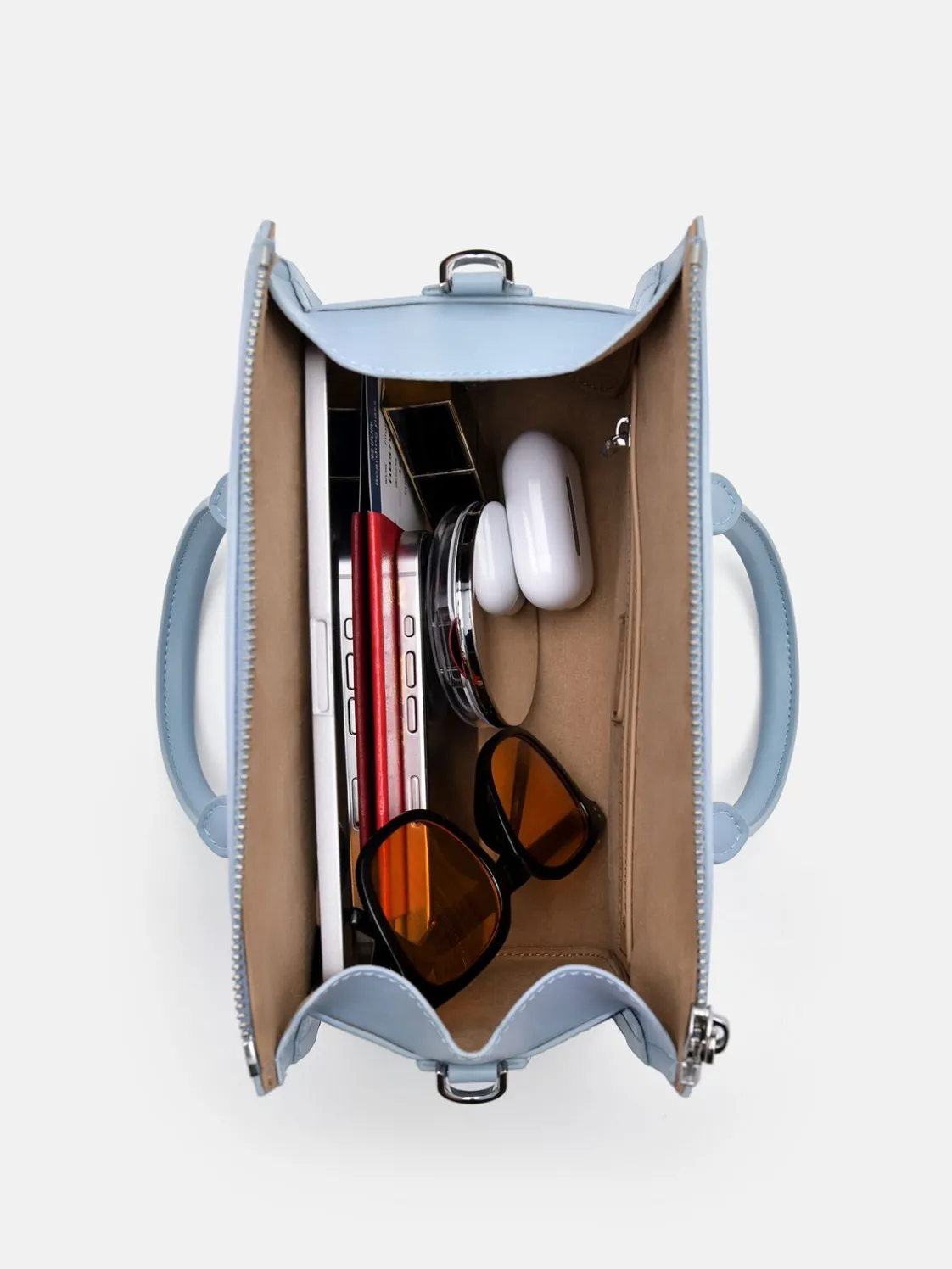 PEDRO Studio Ava Leather Bowling Bag - Slate Blue