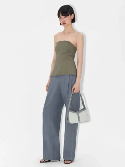 PEDRO Studio Farida Leather Shoulder Bag - Grey