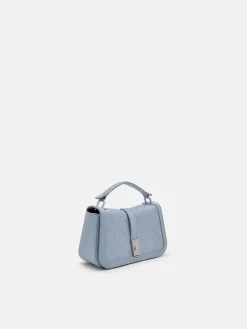 PEDRO Studio Farida Perforated Leather Handbag - Slate Blue