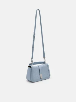 PEDRO Studio Farida Perforated Leather Handbag - Slate Blue