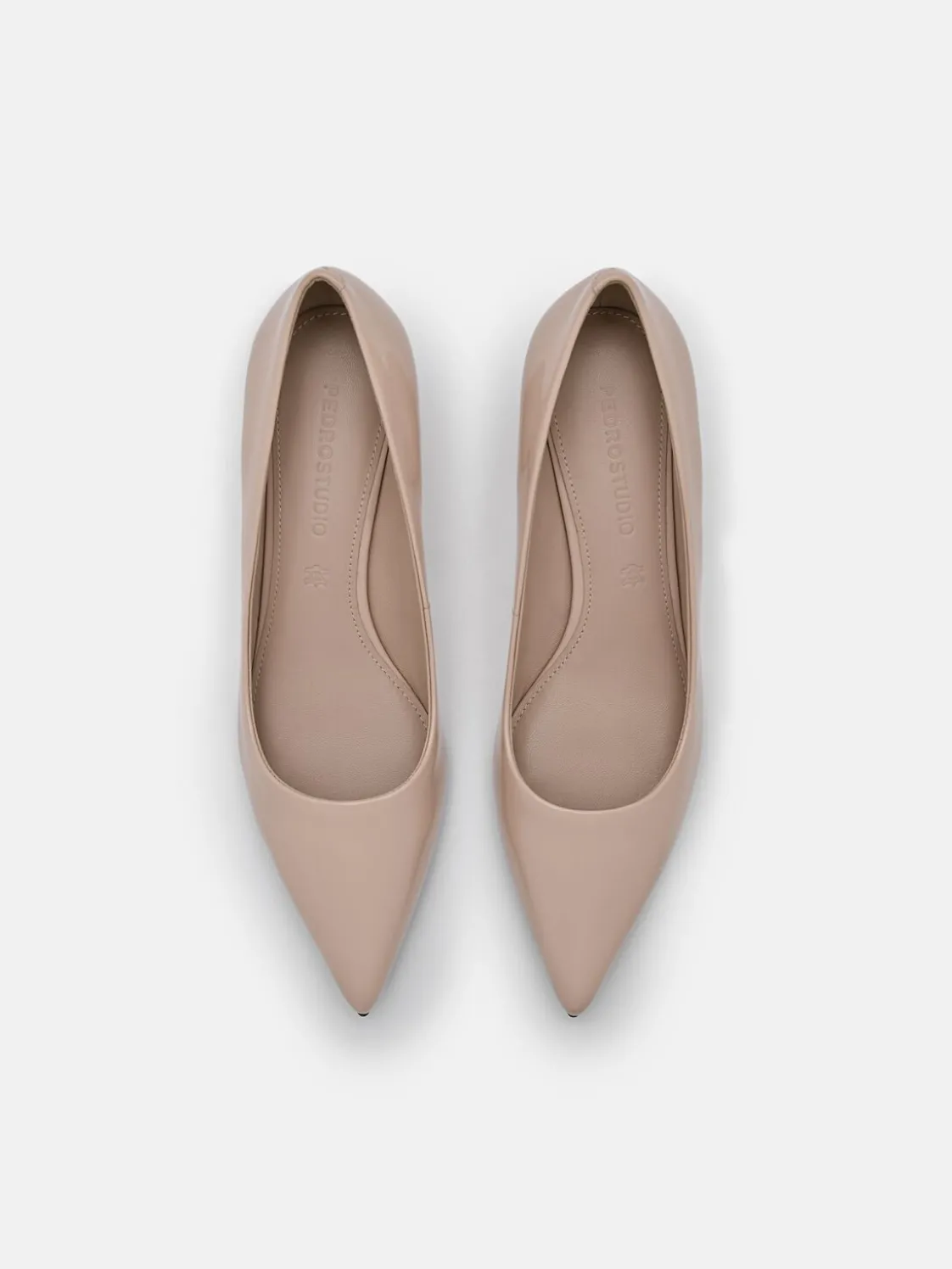 PEDRO Studio Ines Leather Pumps - Nude