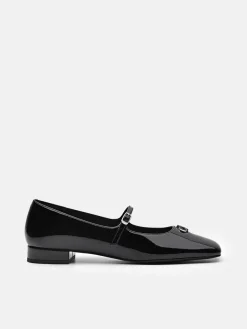 PEDRO Studio Leather Mary Jane Flats - Black