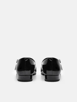 PEDRO Studio Leather Mary Jane Flats - Black