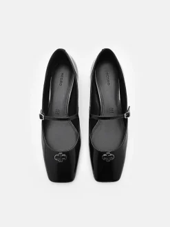 PEDRO Studio Leather Mary Jane Flats - Black