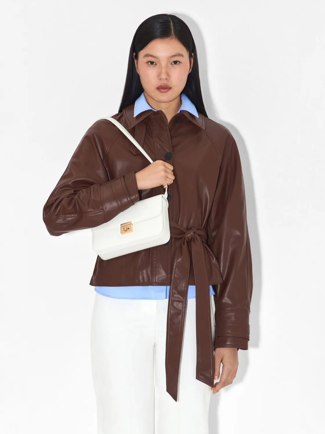 PEDRO Studio Leather Shoulder Bag - Chalk