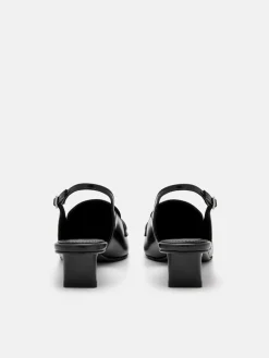 PEDRO Studio Leather Slingback Pumps - Black