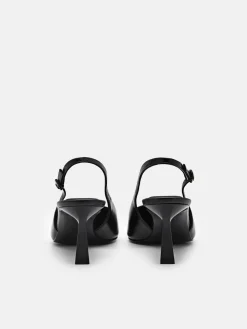 PEDRO Studio Leather Slingback Pumps - Black