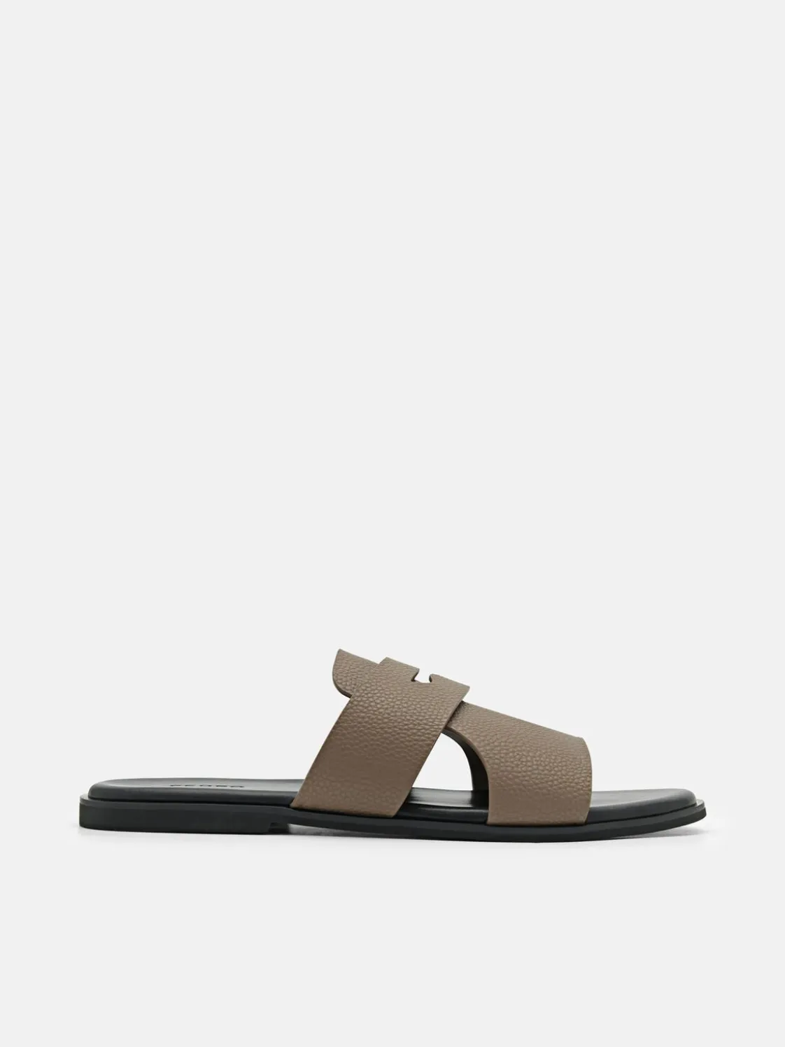 Penny Strap Slide Sandals - Dark Taupe
