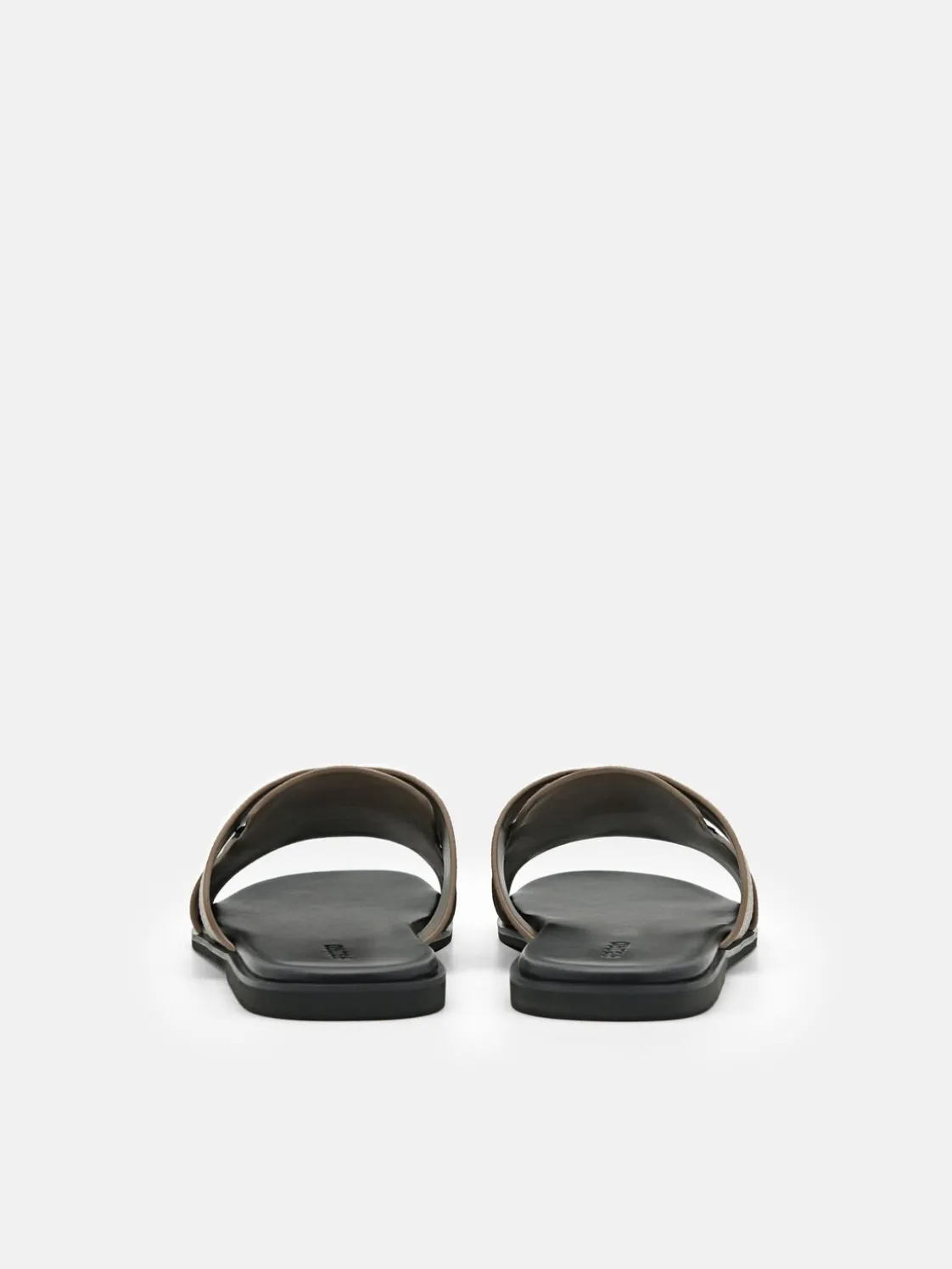 Penny Strap Slide Sandals - Dark Taupe