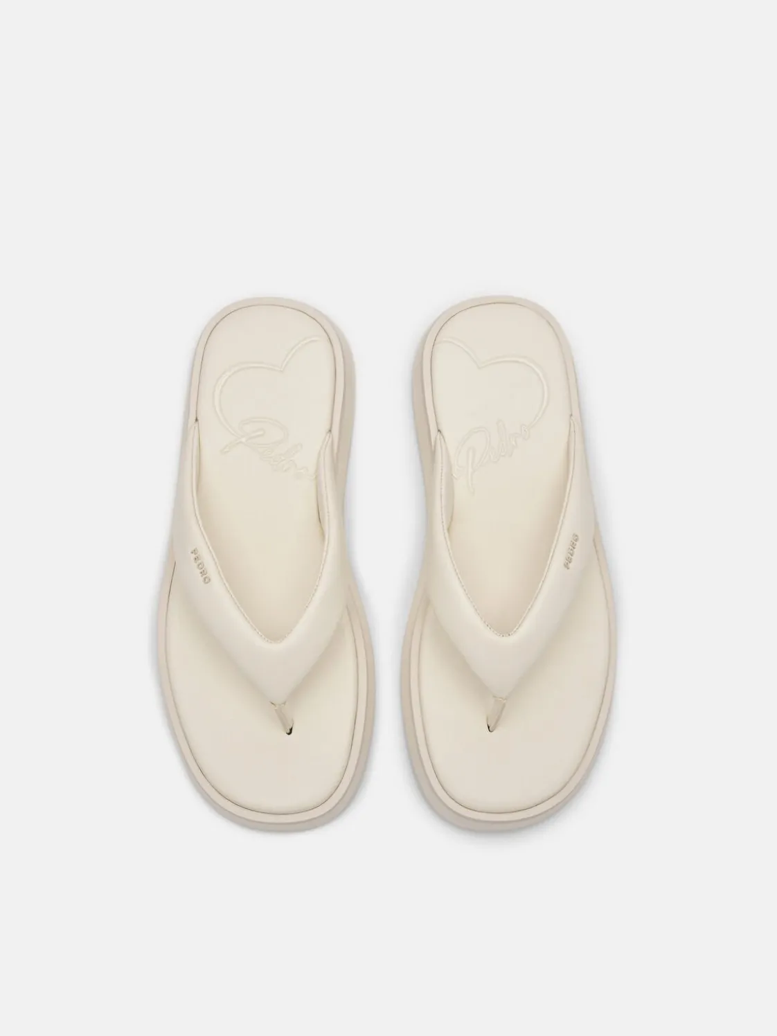 Platform Thong Sandals - Chalk