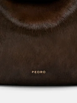 Ponyhair Hobo Bag - Dark Brown