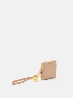 Quilted Wristlet Pouch - Nude