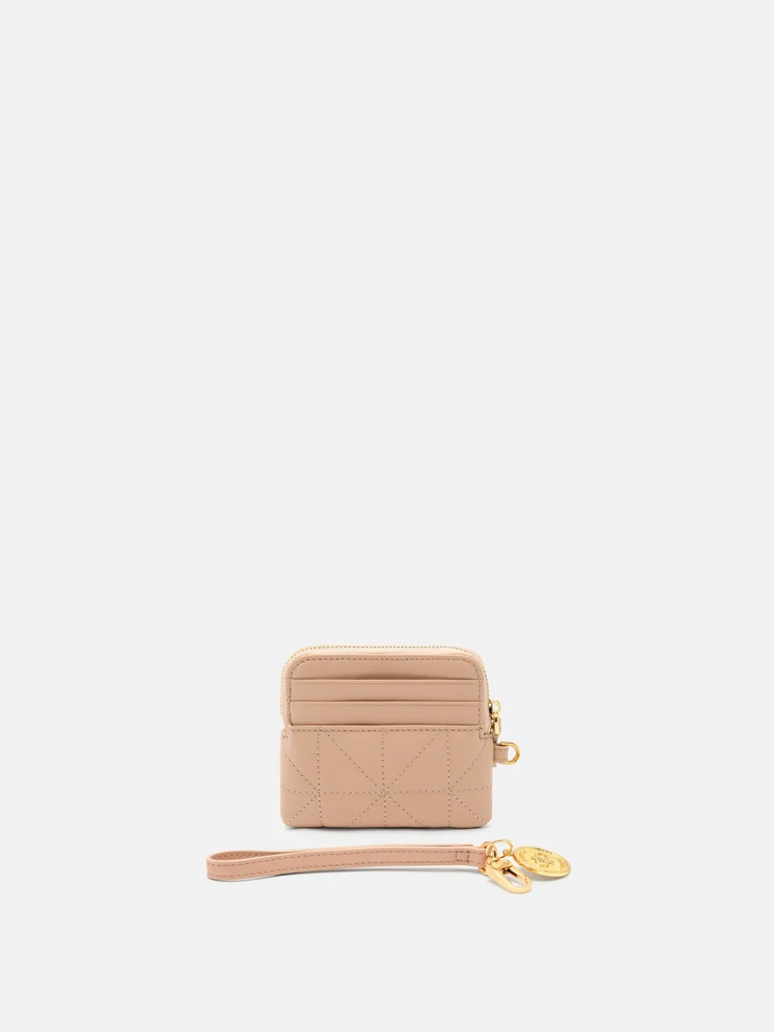 Quilted Wristlet Pouch - Nude