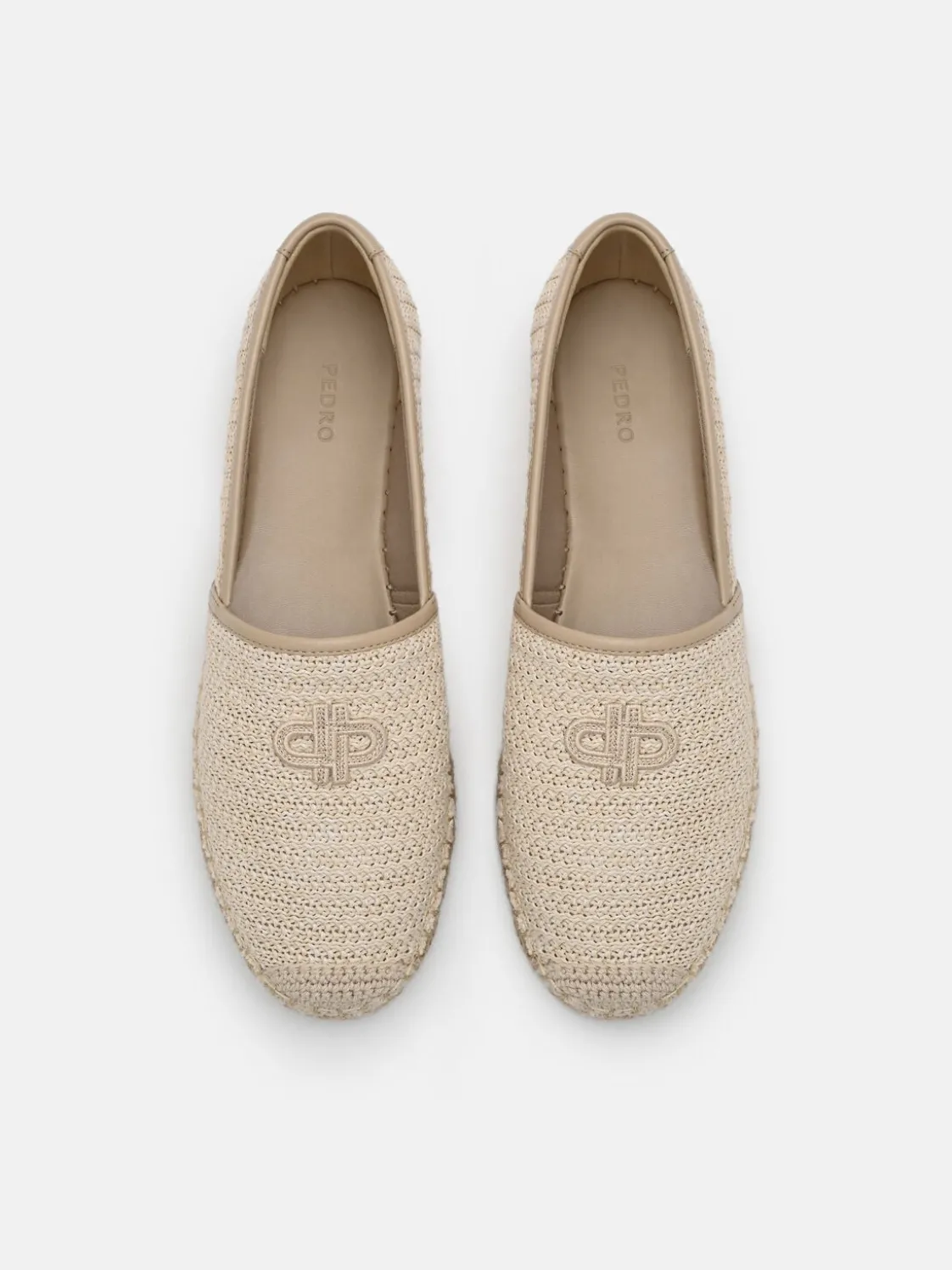 Raffia Loafers - Nude Raffia